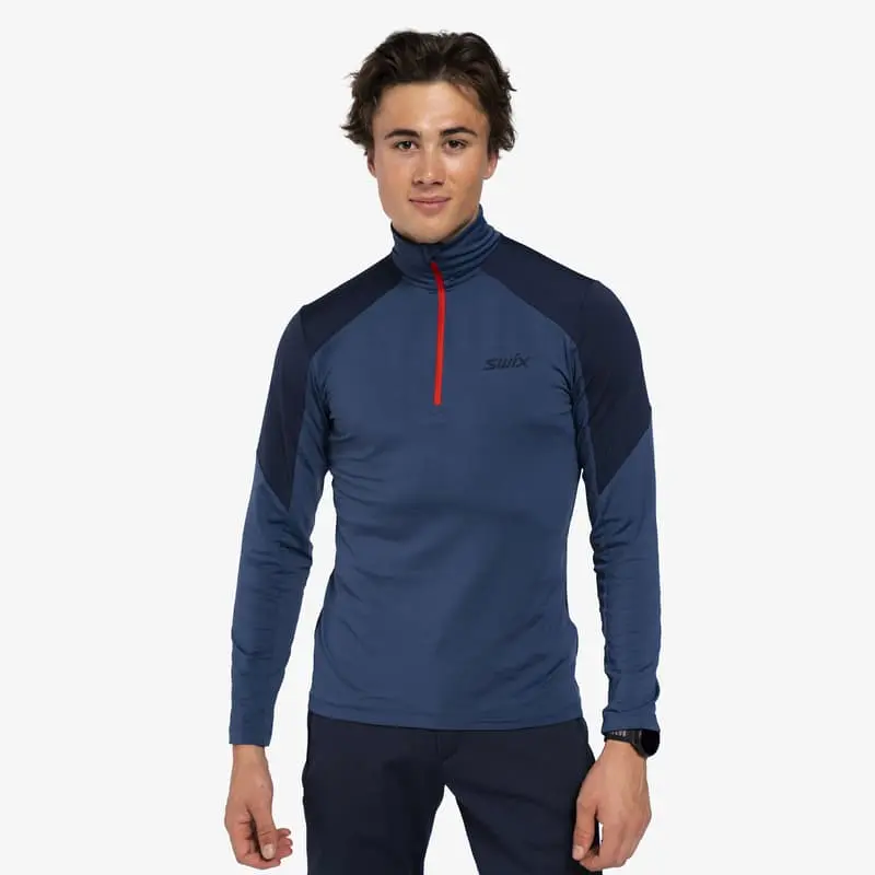 Swix Infinity Light Half Zip M Lake Blue/Dark Navy M
