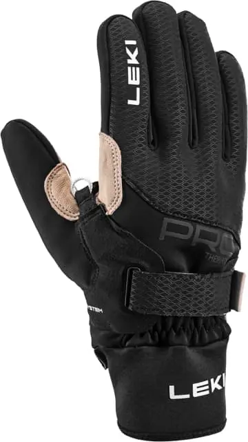 Dětské lyžařské palčáky Leki WCR Venom 3D Junior Mitt - black/pink 5.0