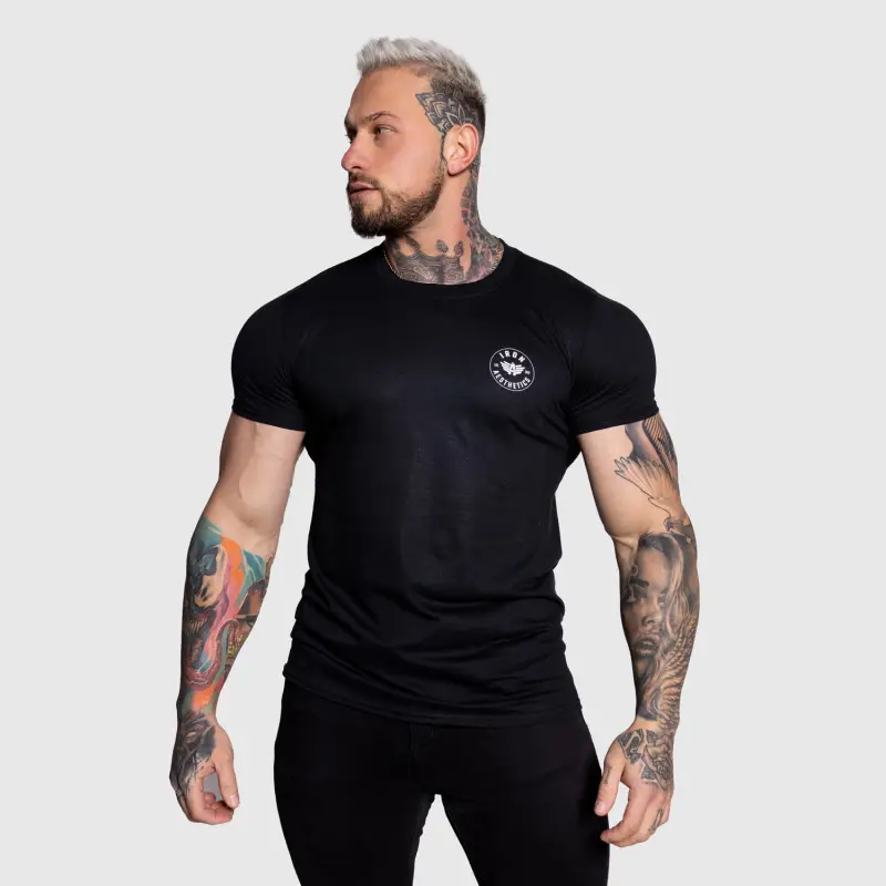 Pánské sportovní tričko Iron Aesthetics Circle, černé
