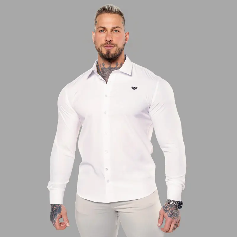 Strečová košile Iron Aesthetics Slim Stretch, natural