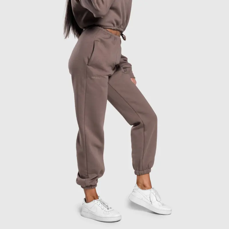 Dámské oversized tepláky Iron Aesthetics Simone, hnědé