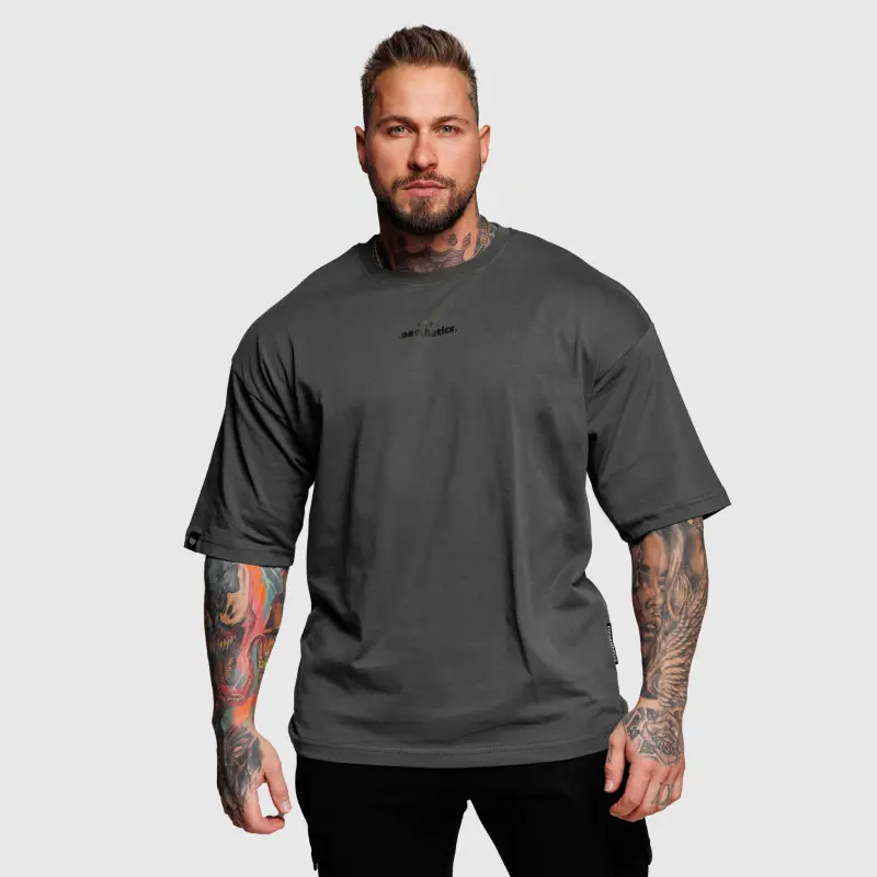 Oversize tričko Iron Aesthetics Major, šedé