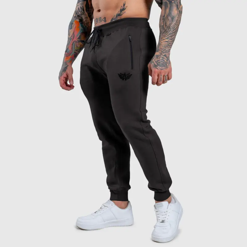 Jogger tepláky Iron Aesthetics Round, šedé
