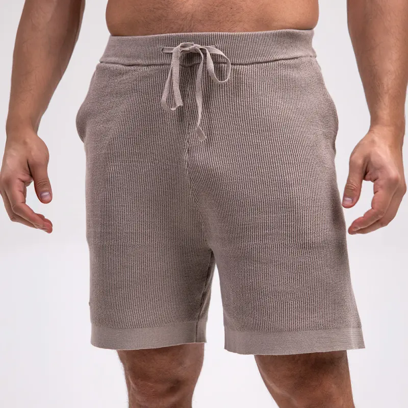 Pánské pletené kraťasy Iron Aesthetics Vibe, béžové