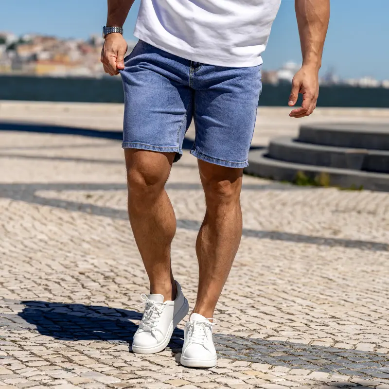 Pánské džínové kraťasy Iron Aesthetics Denim Stretch, modré