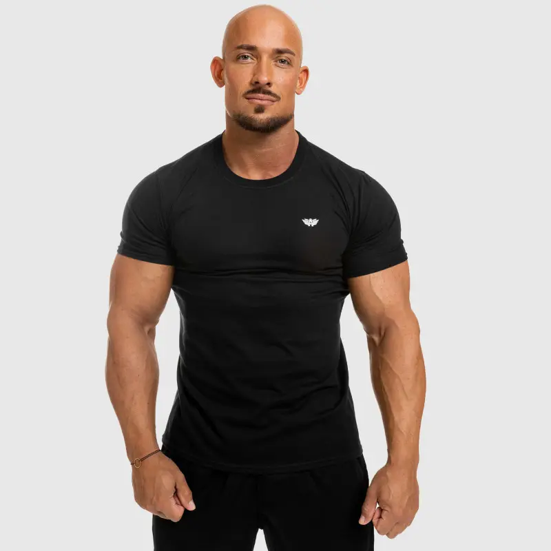 Pánské fitness tričko Iron Aesthetics Standard, černé