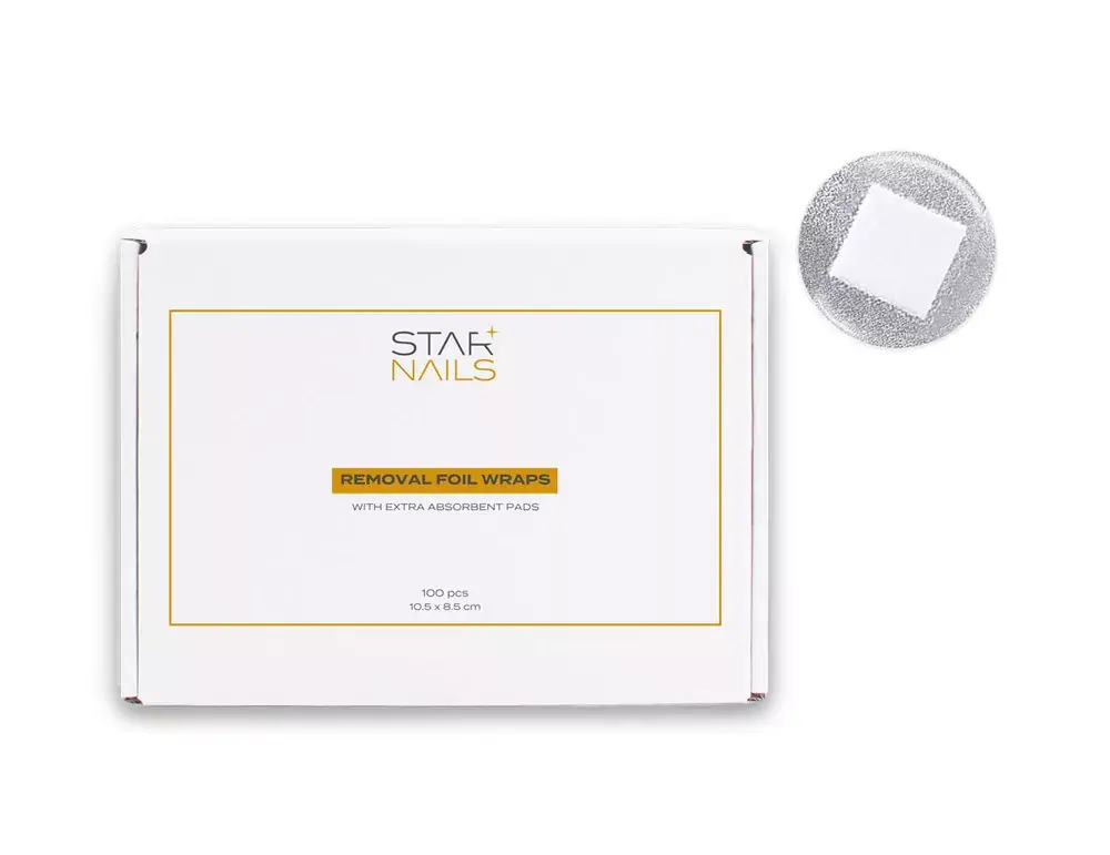 Fólie pro odstranění gel laku 100ks. Gel lak remover fólie