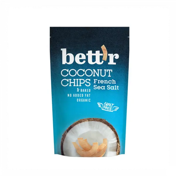 Bett'r - Kokosové chipsy s mořskou solí 70 g