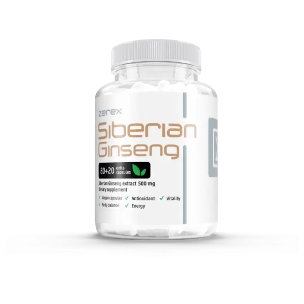 Sibířsky ženšen extrakt z kořene 500 mg 80 + 20 kapslí