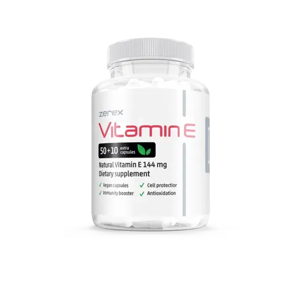 Vitamin E v přírodní formě 50 + 10 kapslí