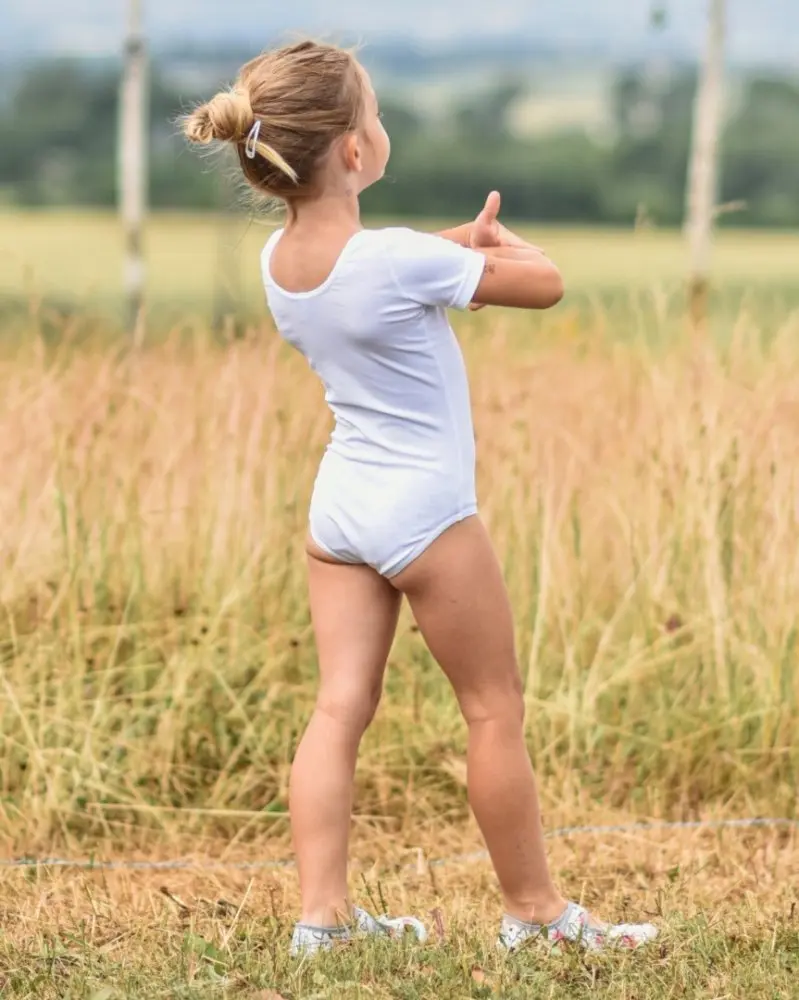 Jožánek Dívčí baletní, gymnastický dres – bílý