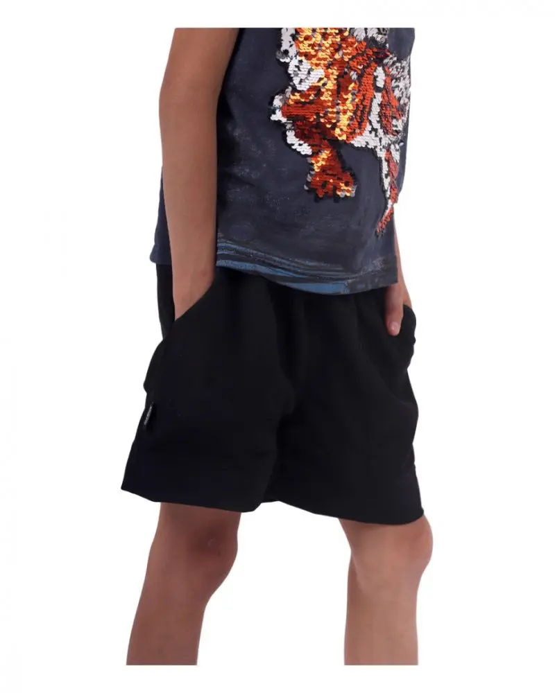 Jožánek Dětské funkční outdoor kraťasy, prodyšné, voděodolné, černé