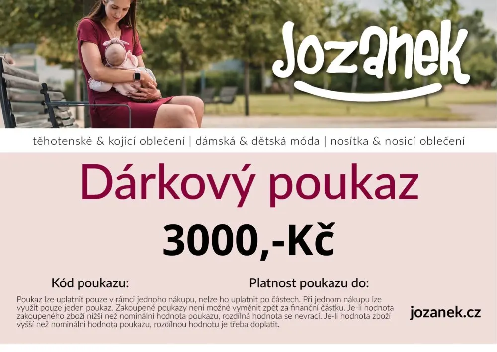 Jožánek Dárkový poukaz Jožánek® v hodnotě 3000,-Kč