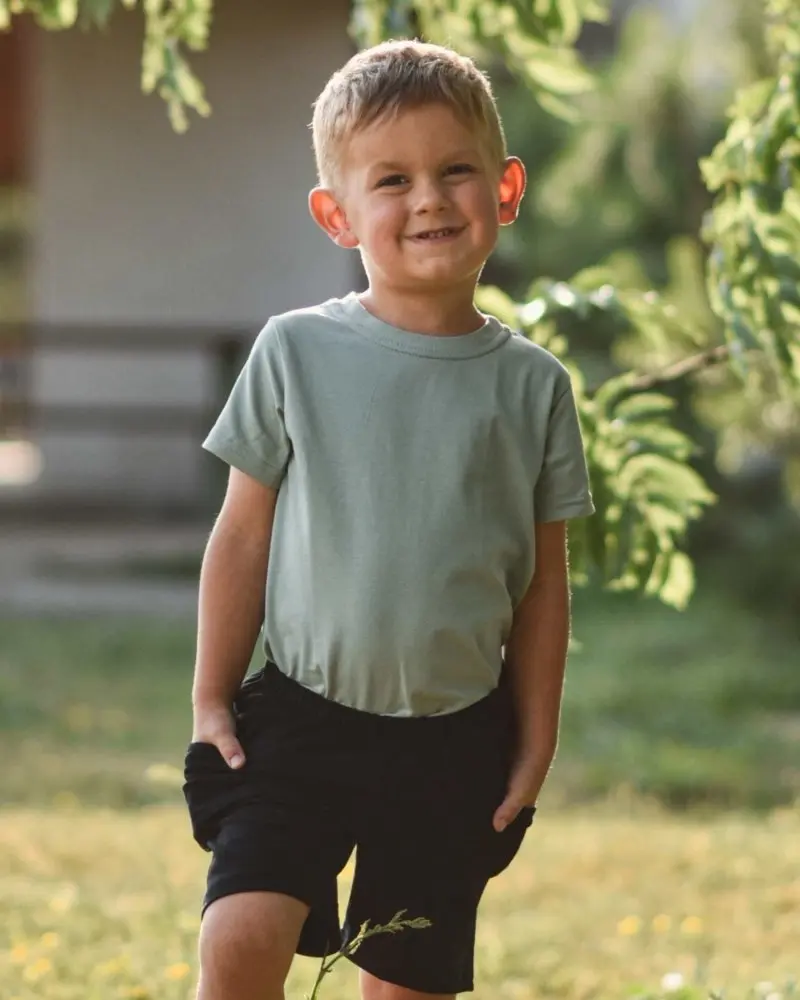 Jožánek Dětské tričko, krátký rukáv – olivové