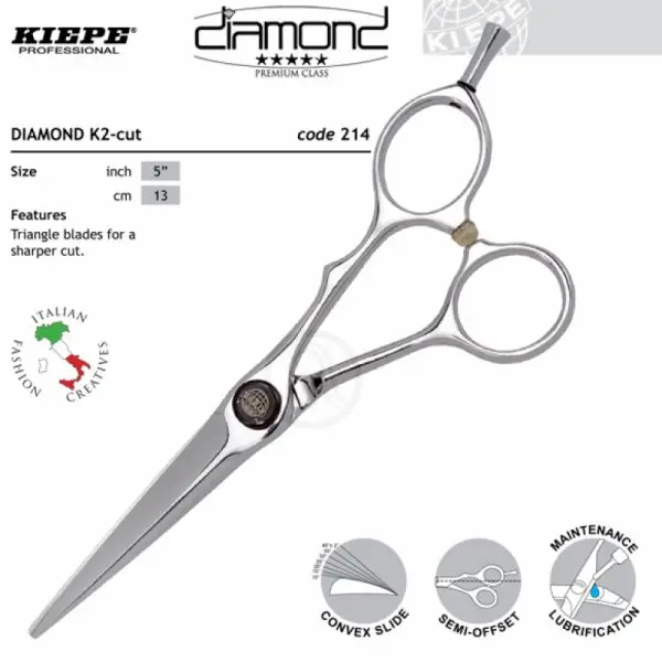 Kiepe THREE STARS Diamond Series 214 Designer - profesionální kadeřnické nůžky VÝPRODEJ: 214/5 "Designer