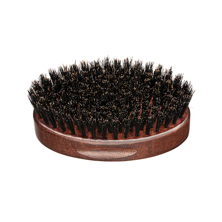 VÝPRODEJ: Barber Line 06078 Wooden Small Brush Poseidon - kartáč na bradu, kulatý