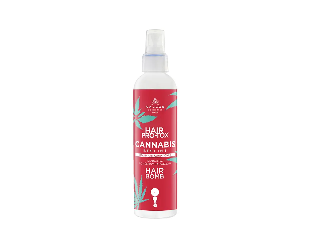 Kallos PRO-TOX Cannabis Hair Bomb - bezoplachový kondicionér ve spreji s konopným olejem, 200ml