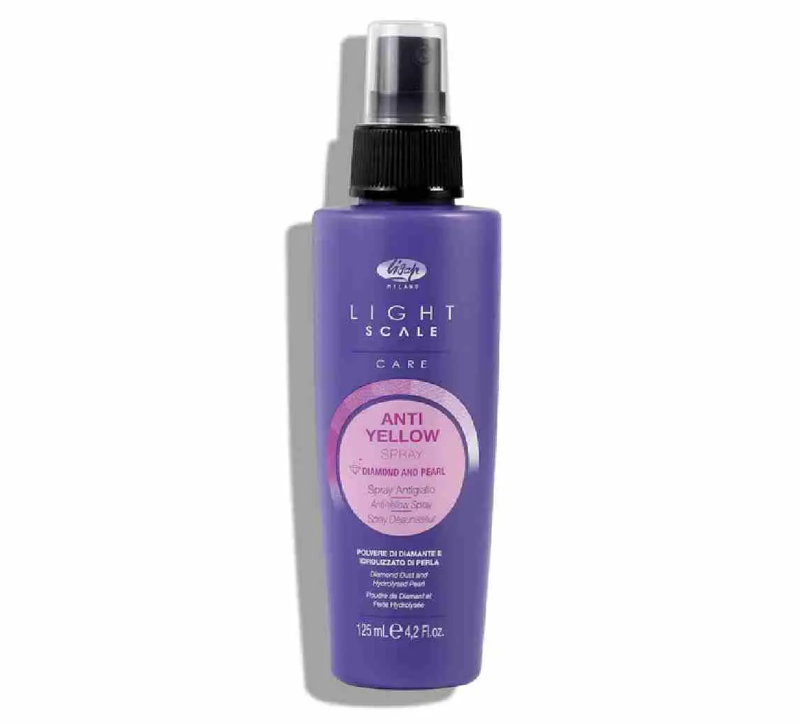 Lisap Light Scale Care AntiYellow Spray - sprej pro oživení blond vlasů/neutralizaci žlutých odlesků, 125 ml