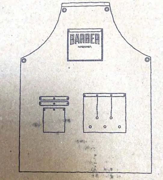 VÝPRODEJ: Marmara Barber Apron 1599 - holičská zástěra, khaki