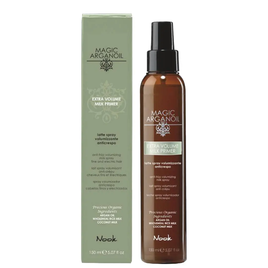 Nook Magic Argan Oil Extra Volume Milk Primer - mléko ve spreji, 150 ml