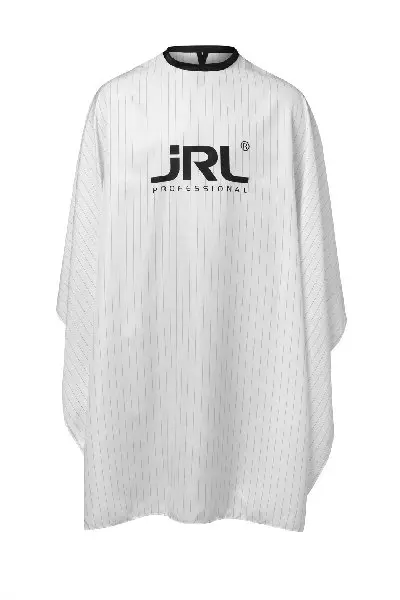 JRL White Classic Styling Cape (AP16014) - bílá pláštěnka s černými pásky