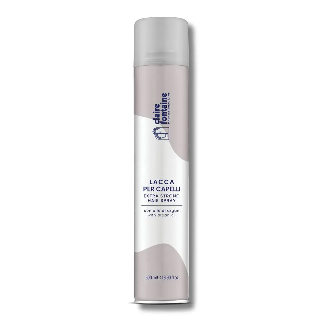 Claire Fontaine Extra Strong vlasy s Argan Oil - extra silný lak na vlasy s arganovým olejem, 500 ml