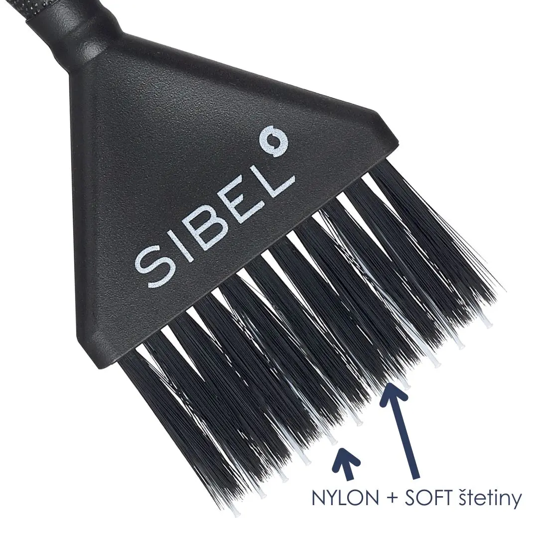Sibel P005206 Tinting Brush w./feather bristles & nylon - štětec pro barvení v kombinaci s pevnými nylonovými štětinami