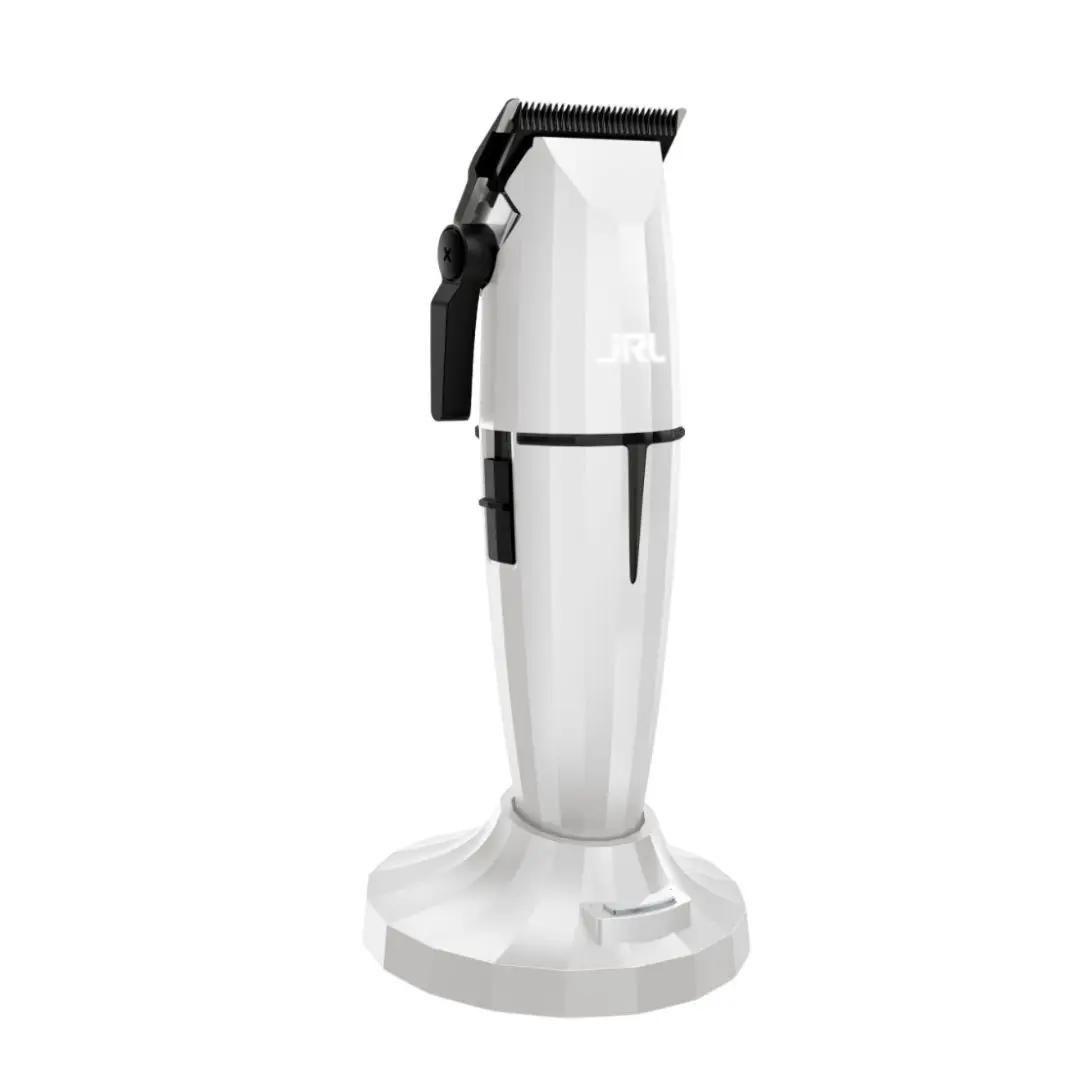 POŠKOZENÁ KRABICE: JRL ONYX 2020C-W Clipper WHITE - bílý profesionální střihací strojek na akumulátor + minerálni olej M22, 200 ml