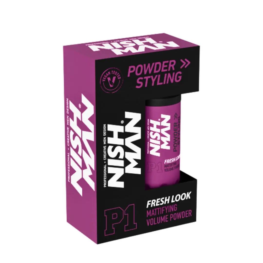 Nishman P1 "FRESH LOOK" Mattifying Volume Powder - objemový pudr se svěží vůní, 20 g