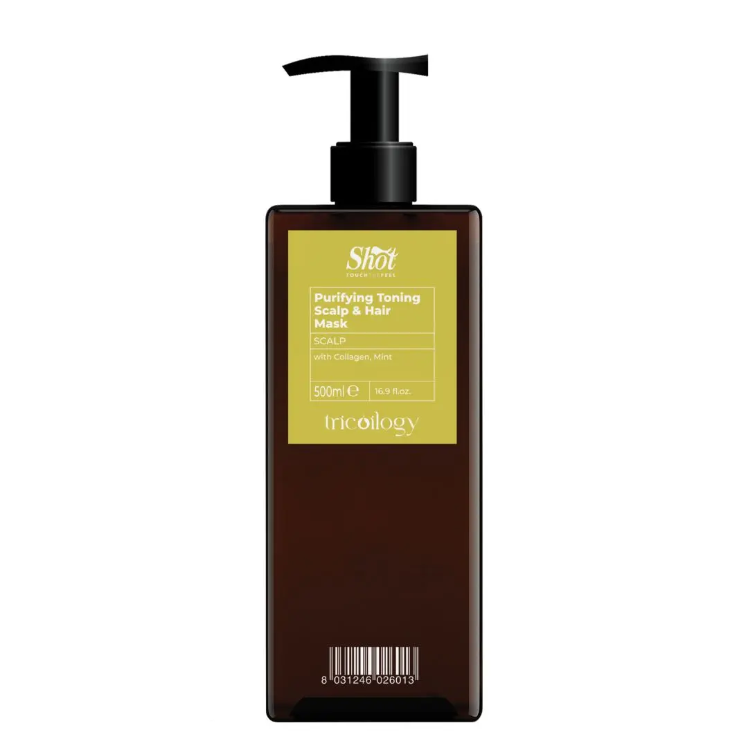 Shot Tricoilogy Purifying Toning Scalp & Hair MASK - hydratační a osvěžující maska pro pokožku hlavy a vlasy, 500 ml