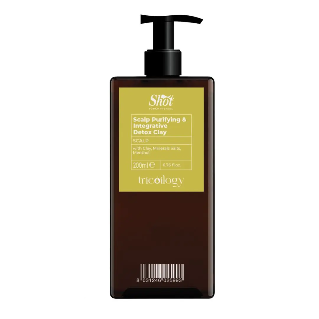 Shot Tricoilogy SCALP Purifying & Integrative DETOX CLAY - detoxikační jíl na vlasovou pokožku, 200 ml
