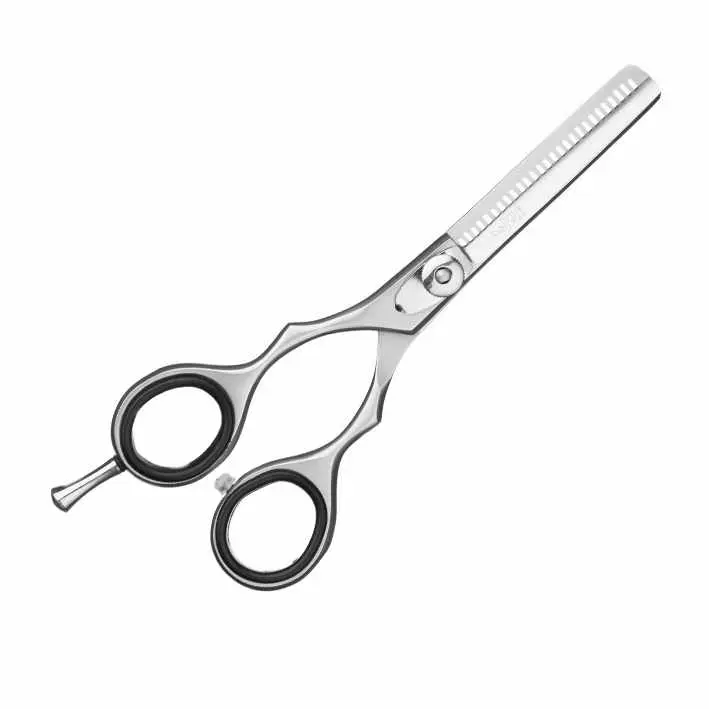 Eurostil Thinning Scissors LEFT Handed Razor 04504 - profesionální efilační nůžky, 5,5" - /28 zoubků/