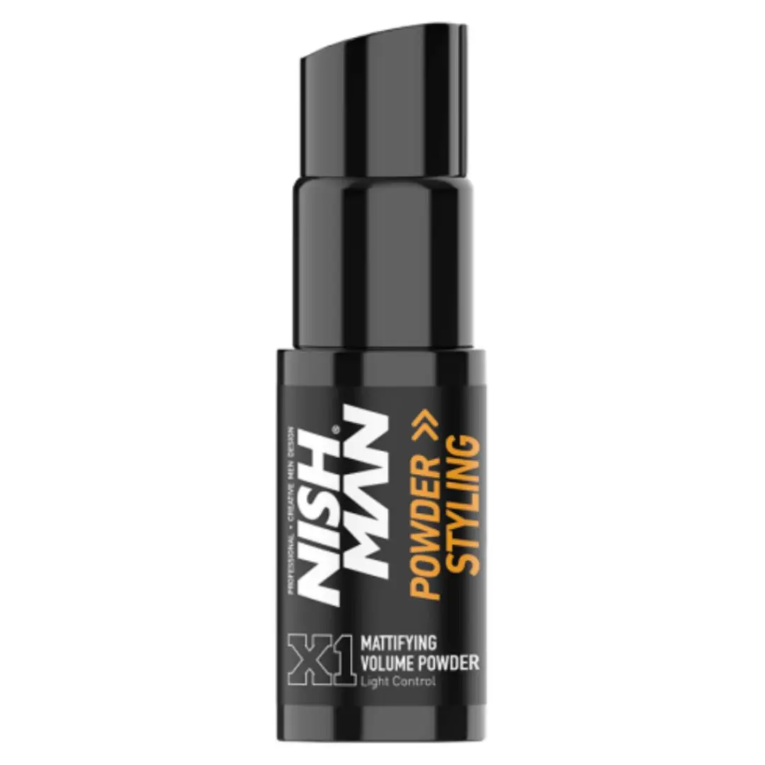 S APLIKÁTOREM: Nishman X1 Barber Styling Powder - objemový pudr s lehkou fixací, 20 g