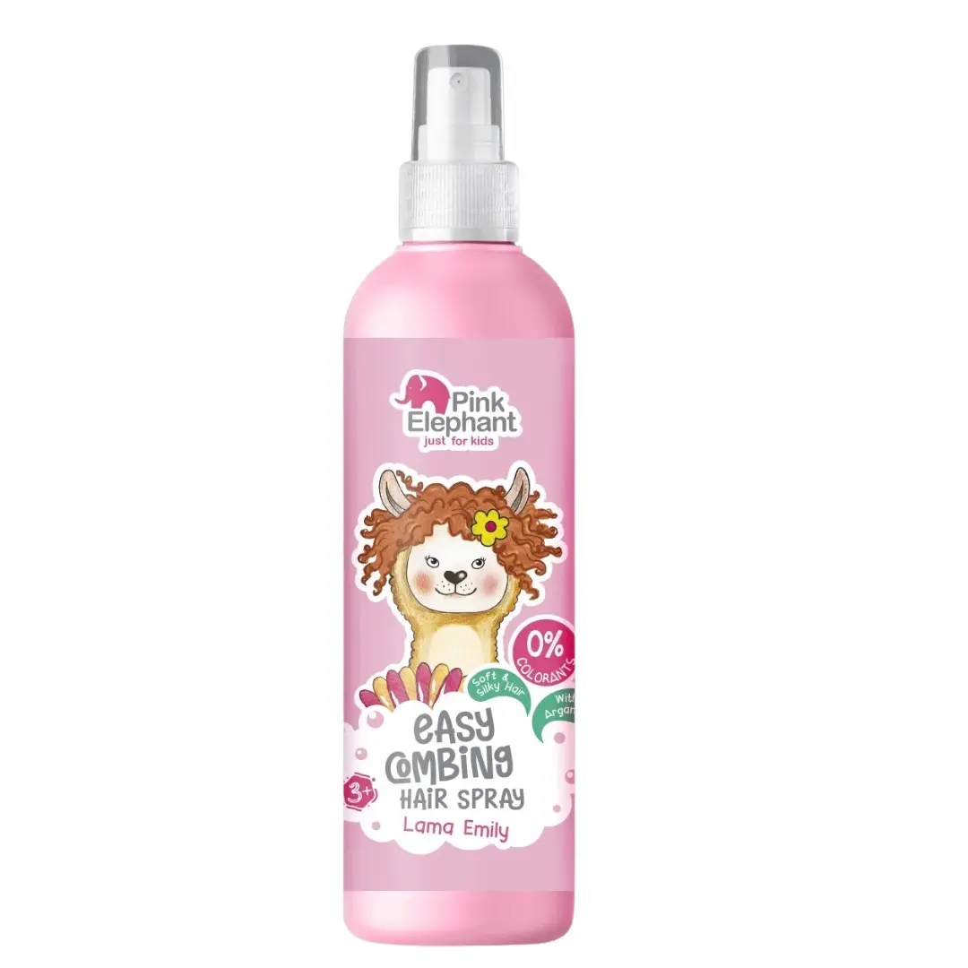 Pink Elephant Easy Combing Hair Spray LAMA EMILY - sprej pro snadné rozčesávání pro holčičky, 150 ml