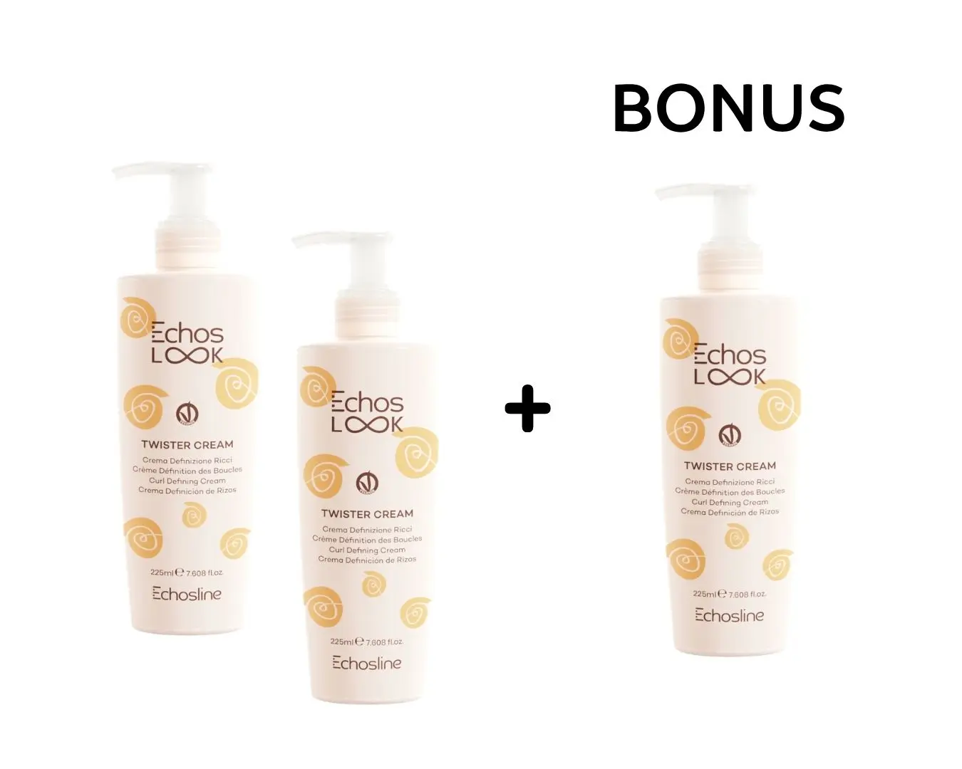 AKCE: 2+1 Echos Look Twister Cream - krém pro definici kadeří, 225 ml