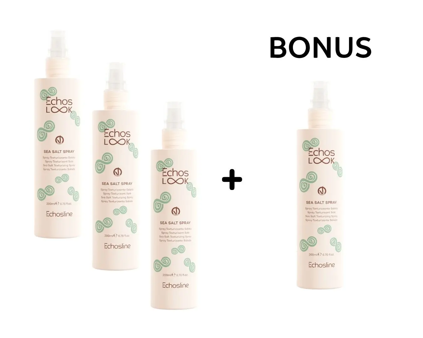 AKCE: 3+1 Echos Look Sea Salt Spray - slaný sprej pro vytvoření textury, 200 ml