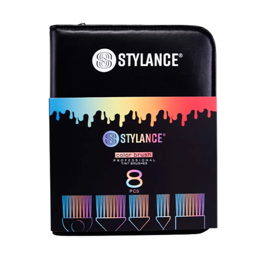 Stylance Dye Brush Set 8 Pcs - set 8 ks štětců s fialovými štětinami v obalu
