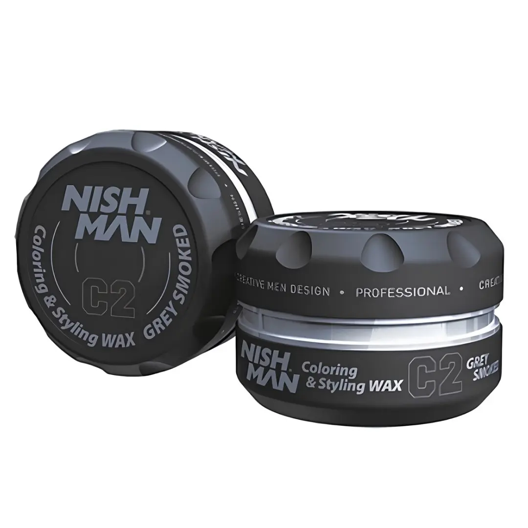 Nishman Coloring Wax C2 GREY - šedý barvící vosk na vlasy, 100 ml