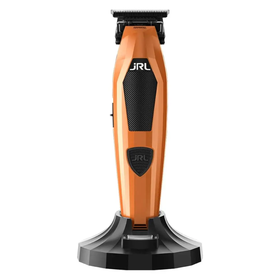 JRL DIAMANTE FF2025 Trimmer ORANGE - akumulátorový konturovací strojek na vlasy, oranžový + M22 minerální olej, 200ml
