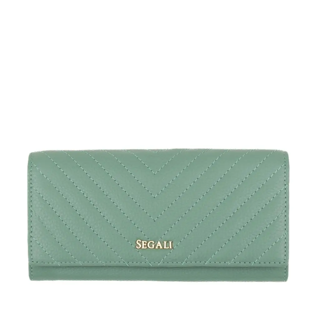 Segali Dámská peněženka kožená SEGALI 50511 lt.green