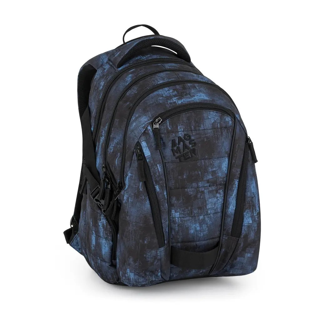 Bagmaster BAG 25 B studentský batoh – černo-modrý