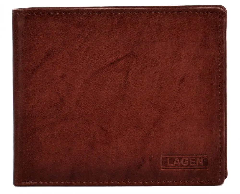 Lagen W-8154 hnědá pánská kožená peněženka
