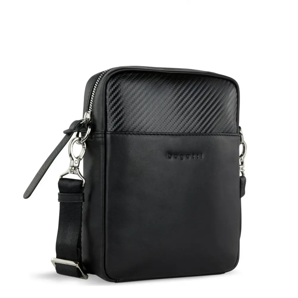 Pánská kožená malá taška přes rameno Bugatti Comet černá 49220801