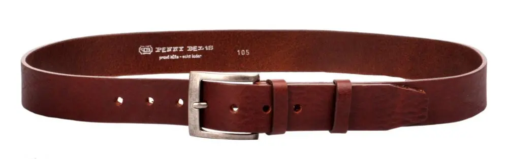 Penny Belts Kožený hnědý pásek šířka 40 mm 501-R-43
