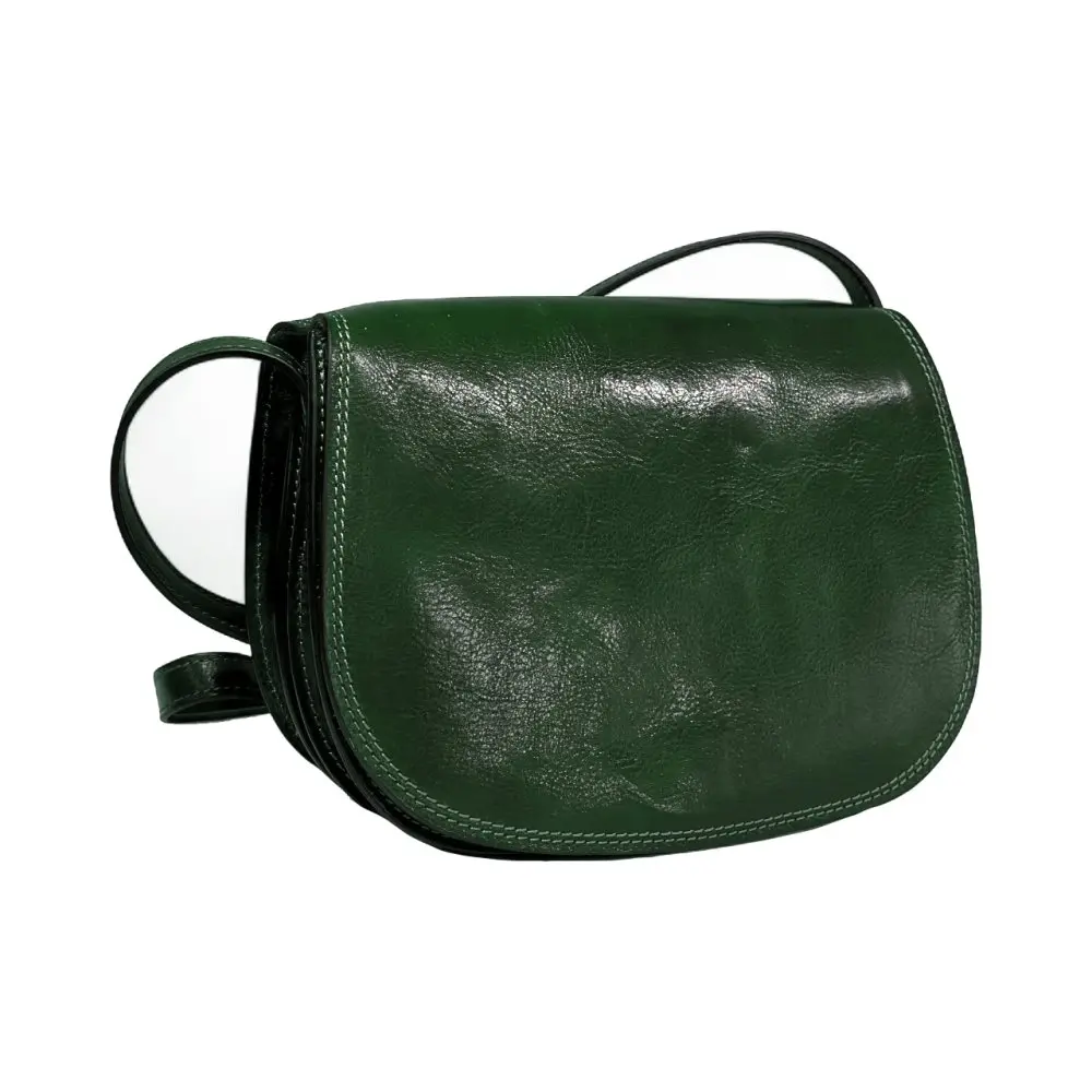 Kožená lovecká kabelka SARA BAGS T16 zelená