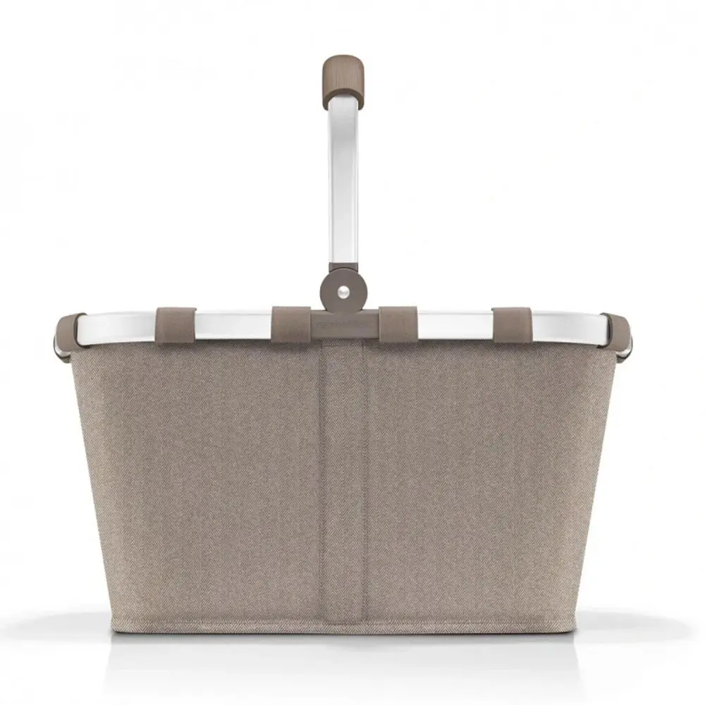 Reisenthel Nákupní koš Carrybag Frame Herringbone Mokka – 22 l, BK6054