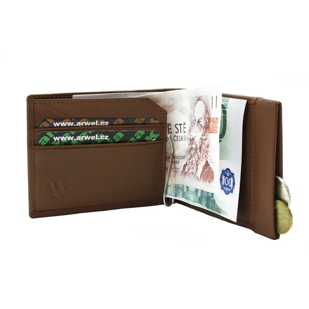 Pánská kožená dolarka 519-2910 světle hnědá