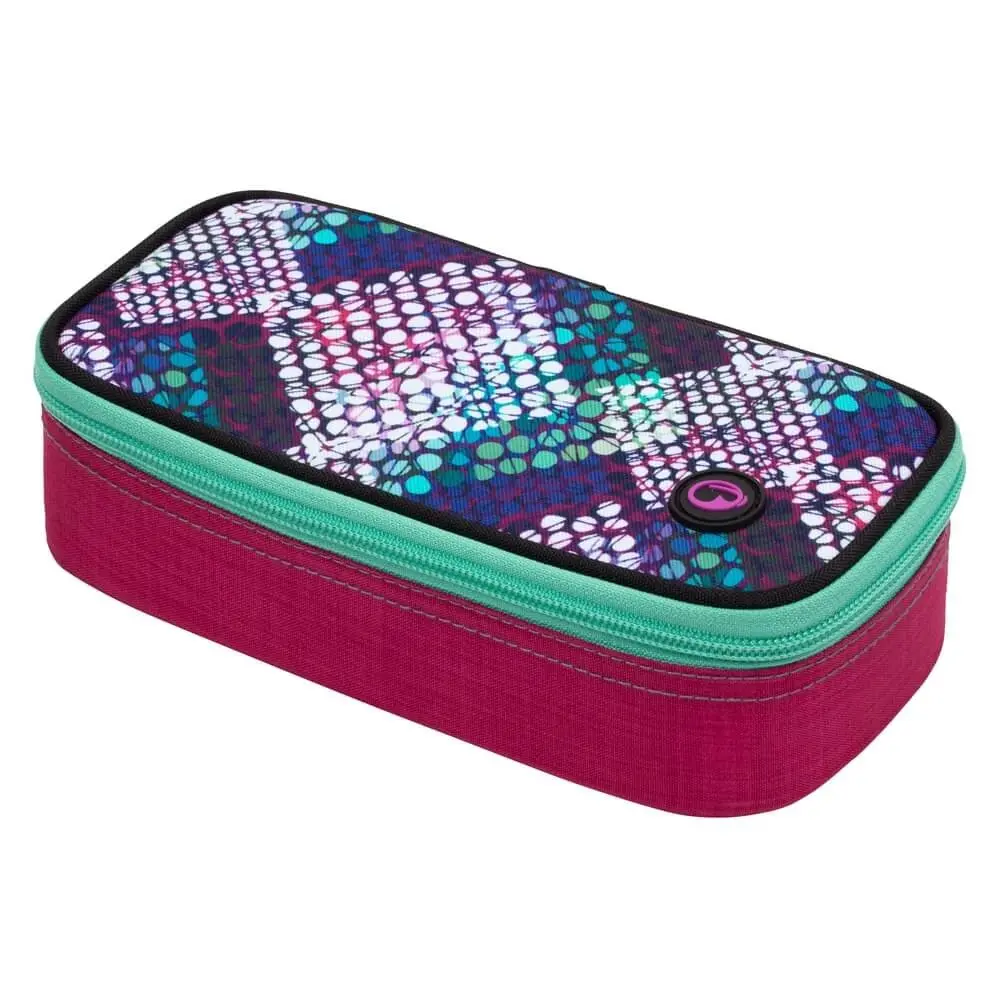 Školní penál BAGMASTER CASE THEORY 20 A PINK/TURQUOISE/WHITE