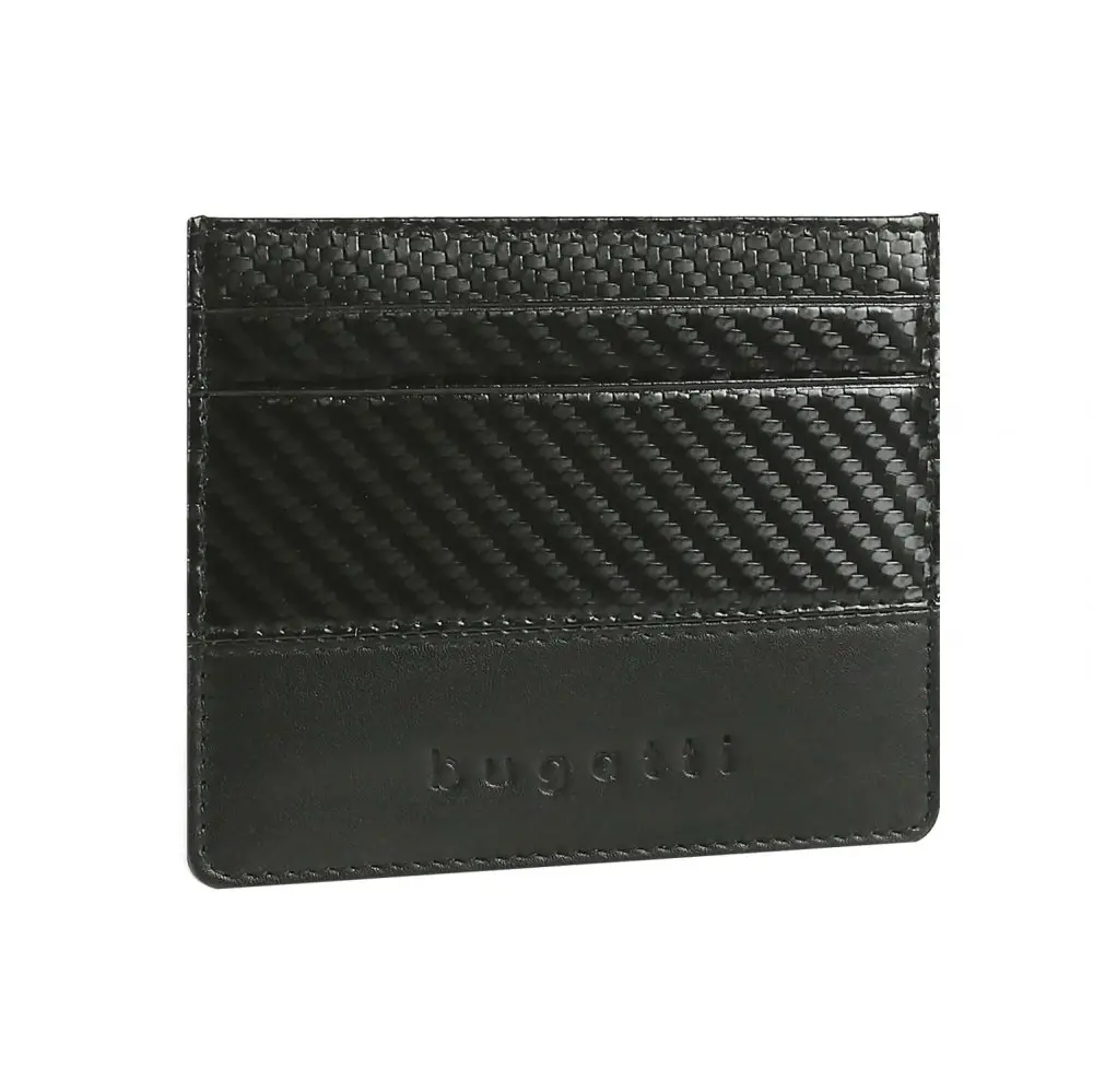 Kožené pouzdro na katry s RFID Bugatti Comet 49220701 černé