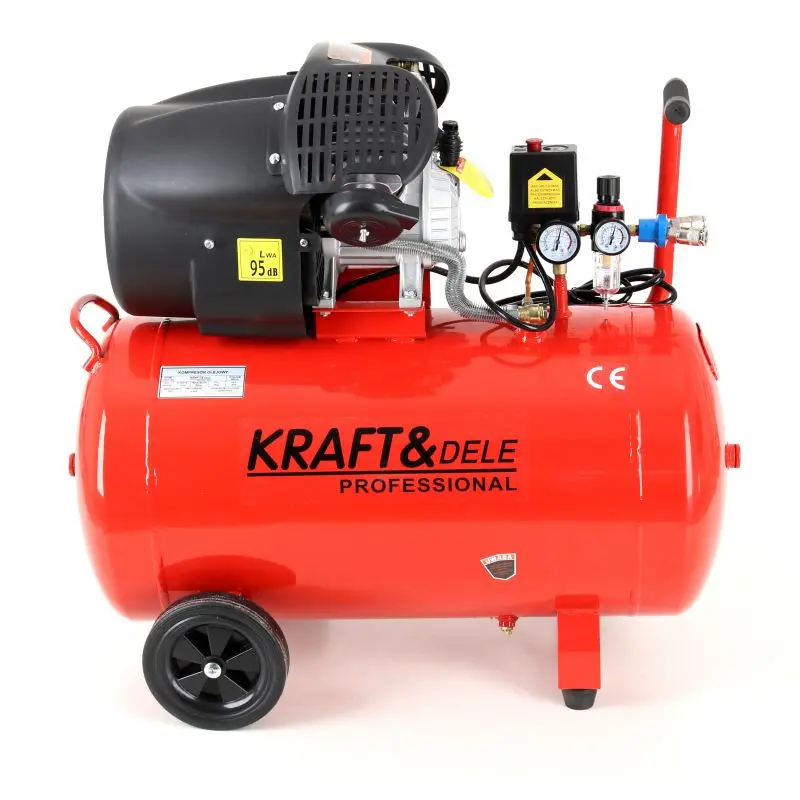 Olejový kompresor dvoupístový Kraft&Dele KD1483, 100 l, 230V